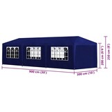 Retourtje: Blauwe Partytent 3x9m - 34% Korting!