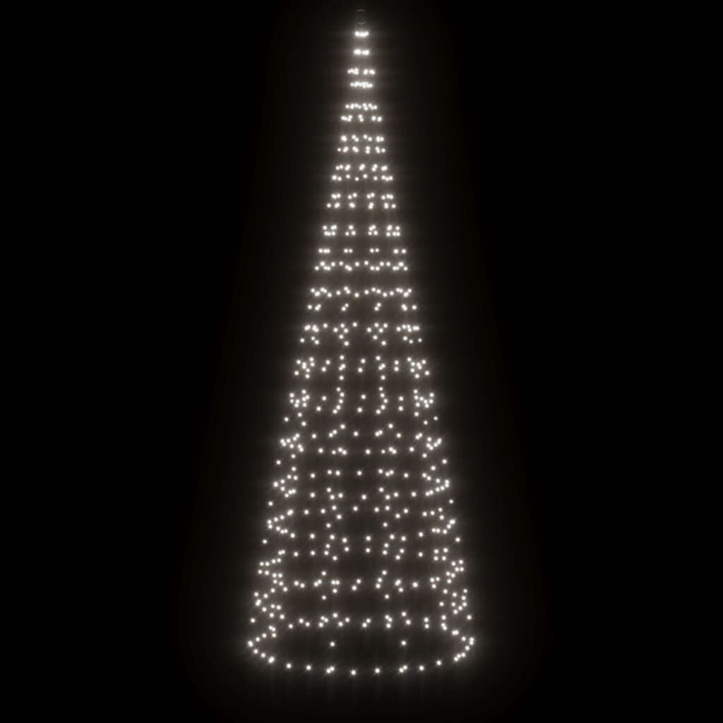 vidaXL LED-Kerstboom voor Vlaggenmast - 300 cm, Koud Wit (33% Korting)