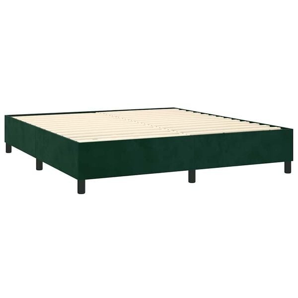 vidaXL Bedframe Fluweel Donkergroen 160x200cm - 34% Korting!