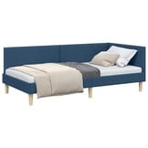 vidaXL Hoekbedframe Blauw 90x200 cm | 29% Korting