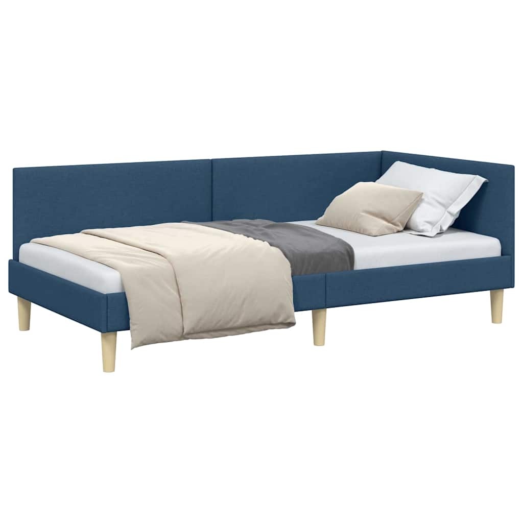 vidaXL Hoekbedframe Blauw 90x200 cm | 29% Korting