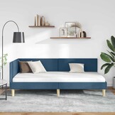vidaXL Hoekbedframe Blauw 90x200 cm | 29% Korting