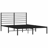 vidaXL Bedframe met hoofdbord metaal zwart 120x190 cm