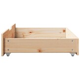 vidaXL Bedlades 2 st met wieltjes 80x55x16 cm massief grenenhout
