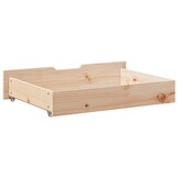 vidaXL Bedlades 2 st met wieltjes 80x55x16 cm massief grenenhout