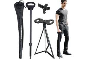 ALEVMOOM Wandelstok met Zitting: Opvouwbaar & Lichtgewicht (41% korting)
