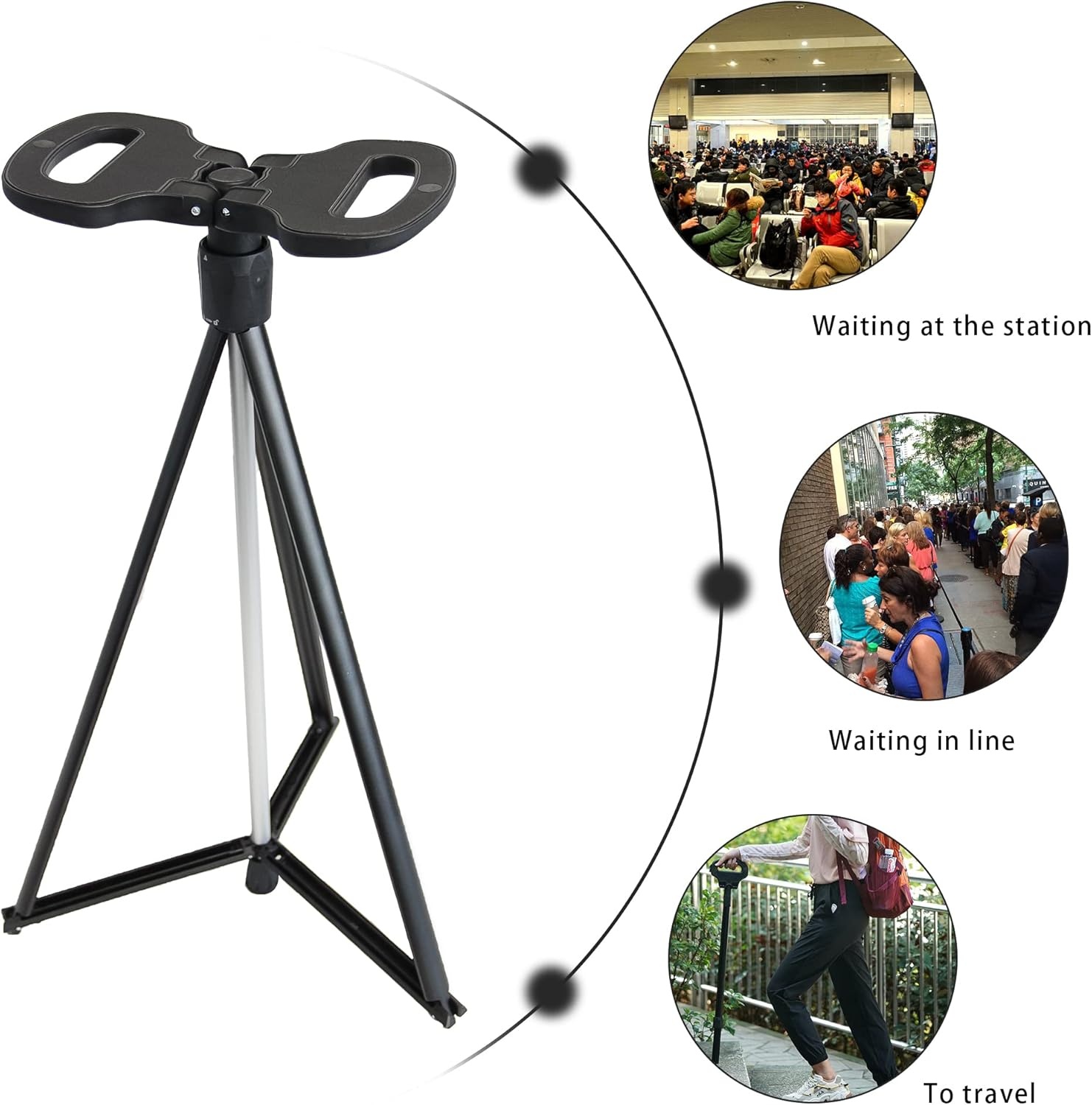 ALEVMOOM Wandelstok met Zitting: Opvouwbaar & Lichtgewicht (41% korting)