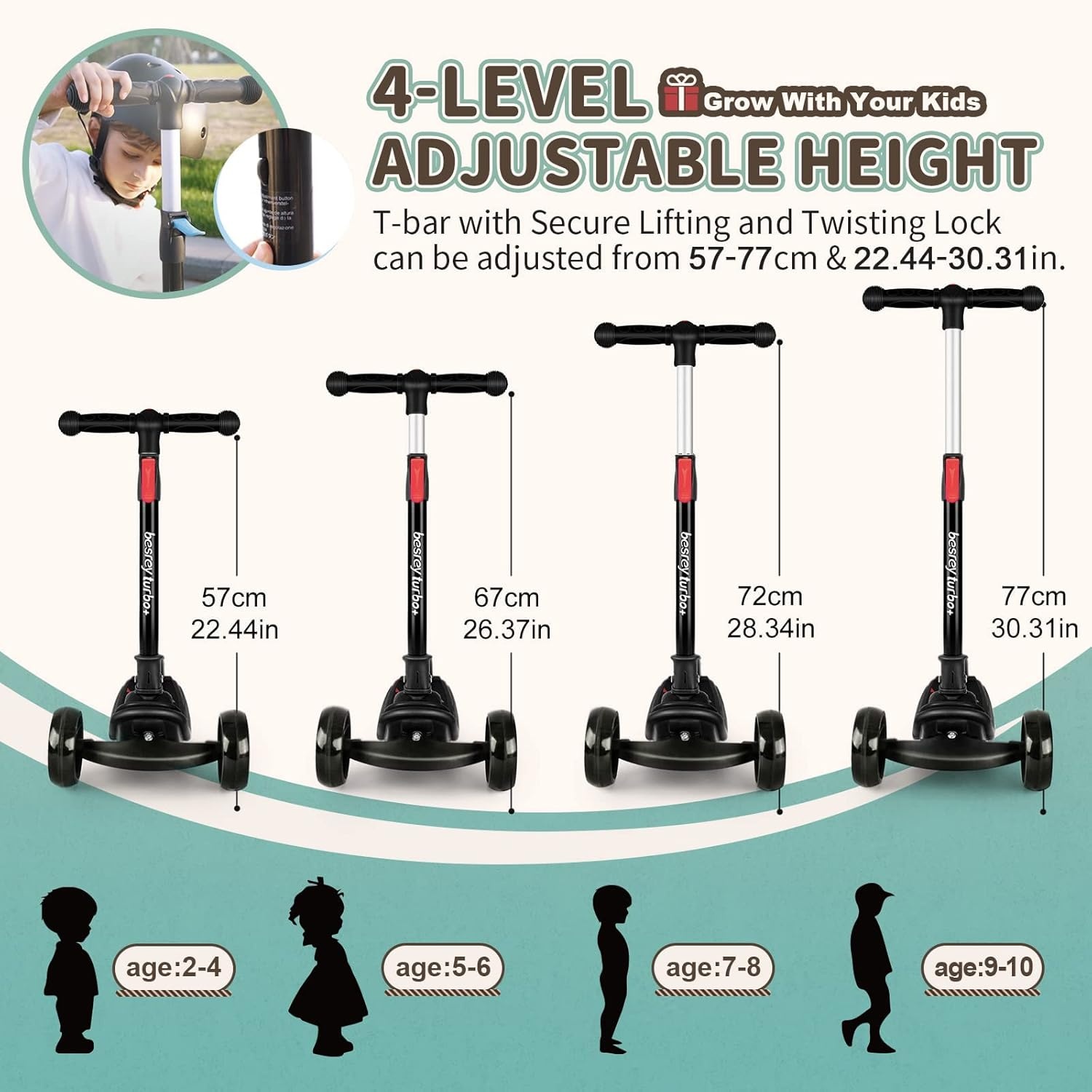 Besrey Kinderstep met LED Wielen - 41% Korting!