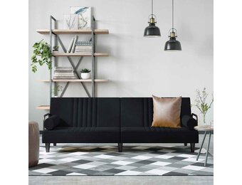 VidaXL Slaapbank Fluweel Zwart - 48% Korting