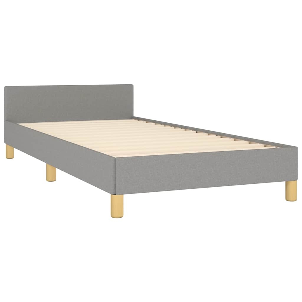 vidaXL Bedframe zonder matras 100x200 cm stof lichtgrijs