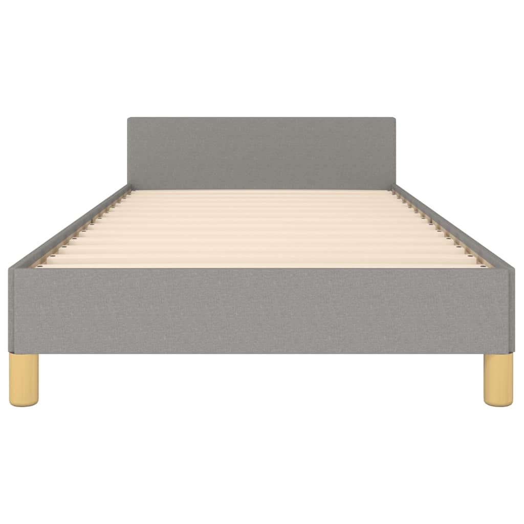 vidaXL Bedframe zonder matras 100x200 cm stof lichtgrijs