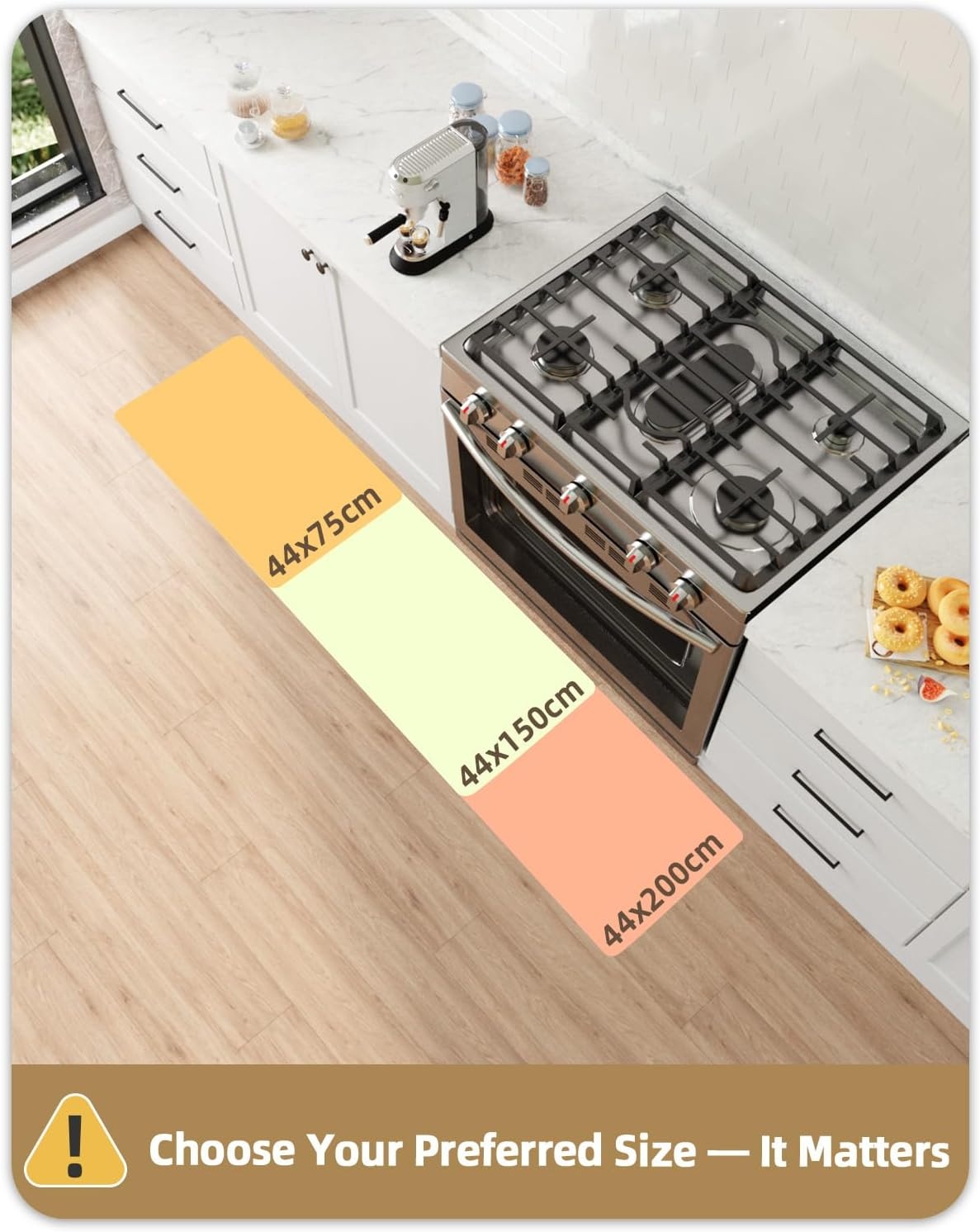 Keukentapijt Lichtgrijs (43,5x150cm) - 40% Korting