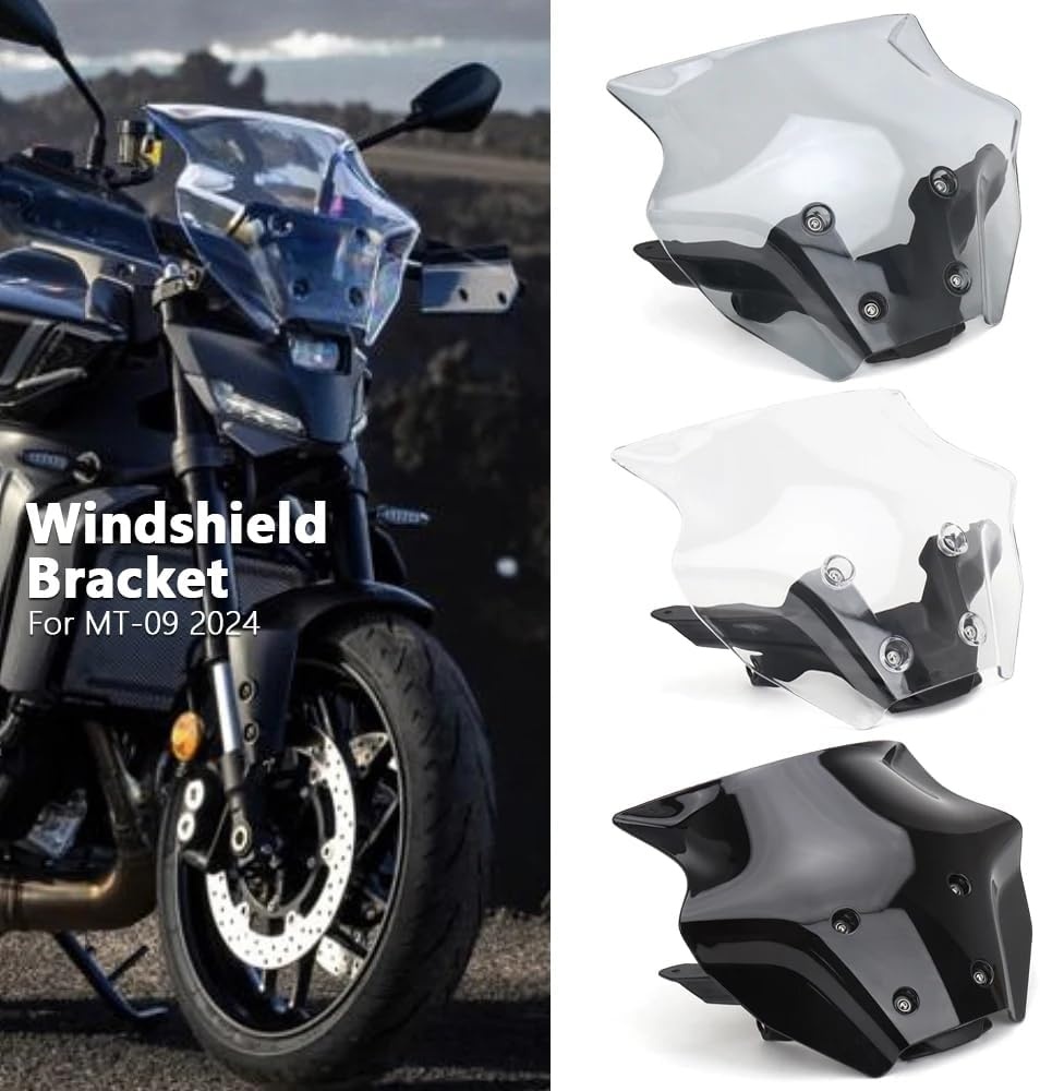Zwarte Windscherm Verkleiner Yamaha MT-09 2024 | 39% Korting!
