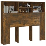 Hoofdbordkast gerookt eiken 120x19x103,5 cm - 55% Korting!