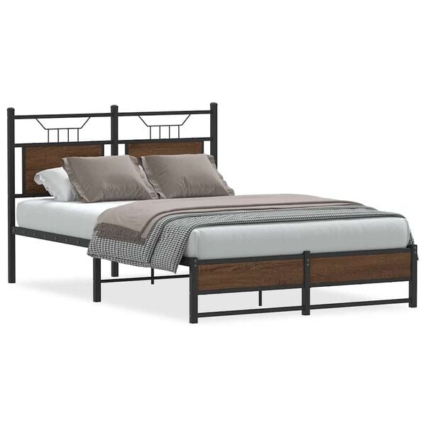 vidaXL Bedframe 120x200 cm - Bruineiken (62% korting)