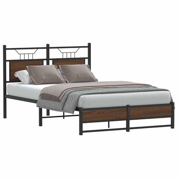 vidaXL Bedframe 120x200 cm - Bruineiken (62% korting)