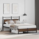vidaXL Bedframe 120x200 cm - Bruineiken (62% korting)