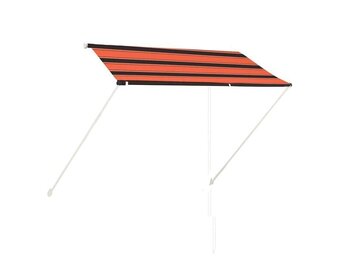 vidaXL Luifel Uittrekbaar 250x150cm Oranje/Bruin - 45% Korting!