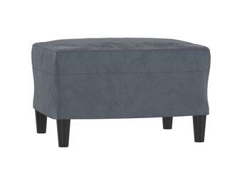 vidaXL Voetenbank 60x50x41 cm Kunstleer Donkergrijs - 39% Korting