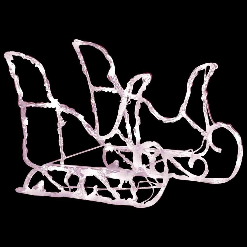 VidaXL Kerstdecoratie Rendieren met Slee - 160 LED's - 130cm - 58% Korting