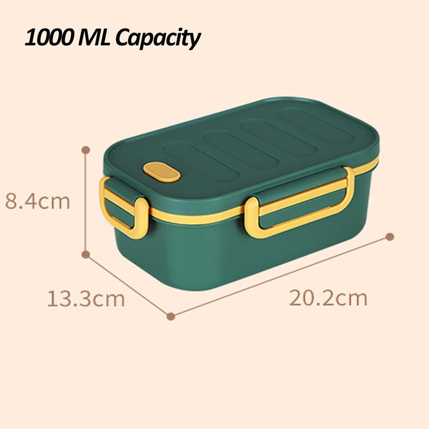Geretourneerde 1000ml Lunchbox met Vakken - Groen (-27%)