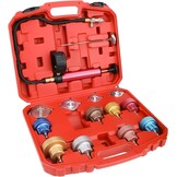 FreeTec 14 stuks Tester Koelsysteem, Druktesterset, Radiator, Universele Tester Lekkage Vloeistof Koeling, Testapparaat Radiator met Pomp en Adapter
