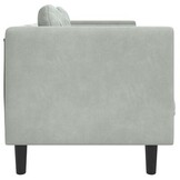 vidaXL 2-zitsbank met kussens, fluweel lichtgrijs - 29% Korting!