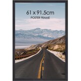 Giftgarden Zwarte fotolijst, 61 x 91,5 cm, aluminium lijst voor foto's, puzzels en posters, grote fotolijst voor woonkamer, slaapkamer, werkkamer