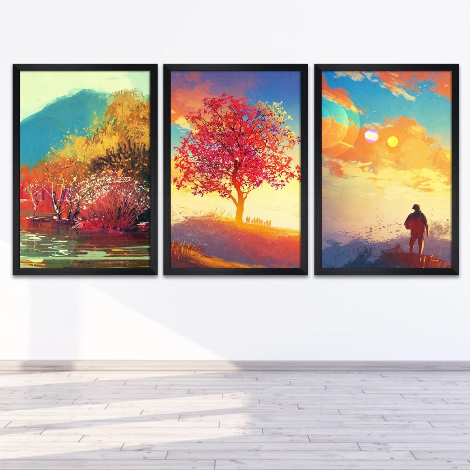 Giftgarden Zwarte fotolijst, 61 x 91,5 cm, aluminium lijst voor foto's, puzzels en posters, grote fotolijst voor woonkamer, slaapkamer, werkkamer