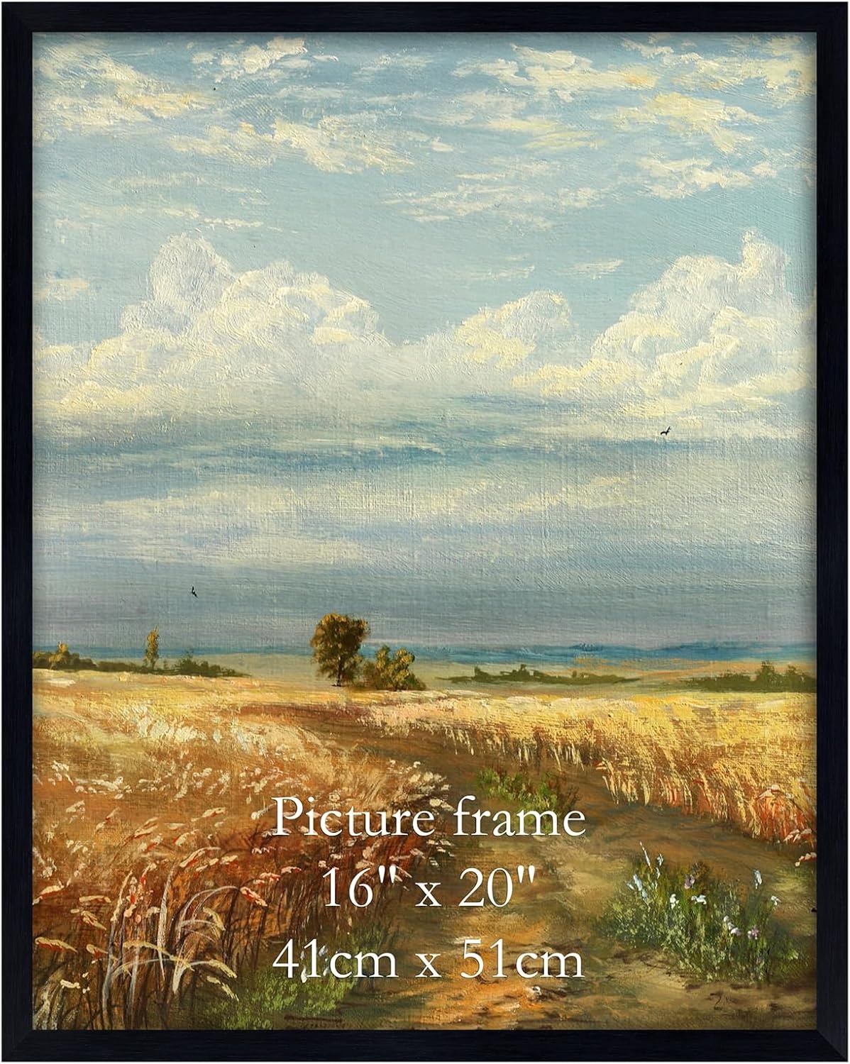 Giftgarden Zwarte fotolijst, 61 x 91,5 cm, aluminium lijst voor foto's, puzzels en posters, grote fotolijst voor woonkamer, slaapkamer, werkkamer