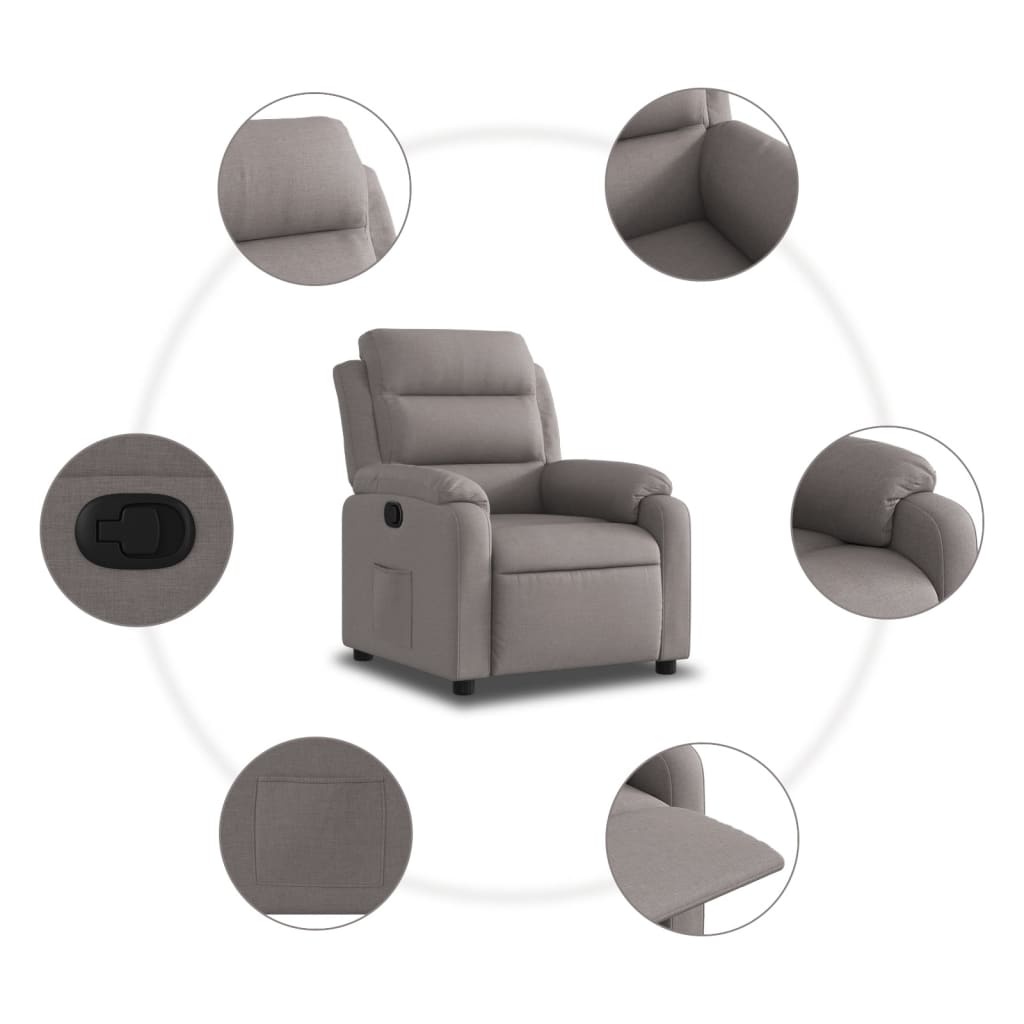 vidaXL Verstelbare Fauteuil in Taupe - 36% Korting!