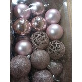 VidaXL Roze Kunststof Kerstbal Set 300 LED - 70% Korting