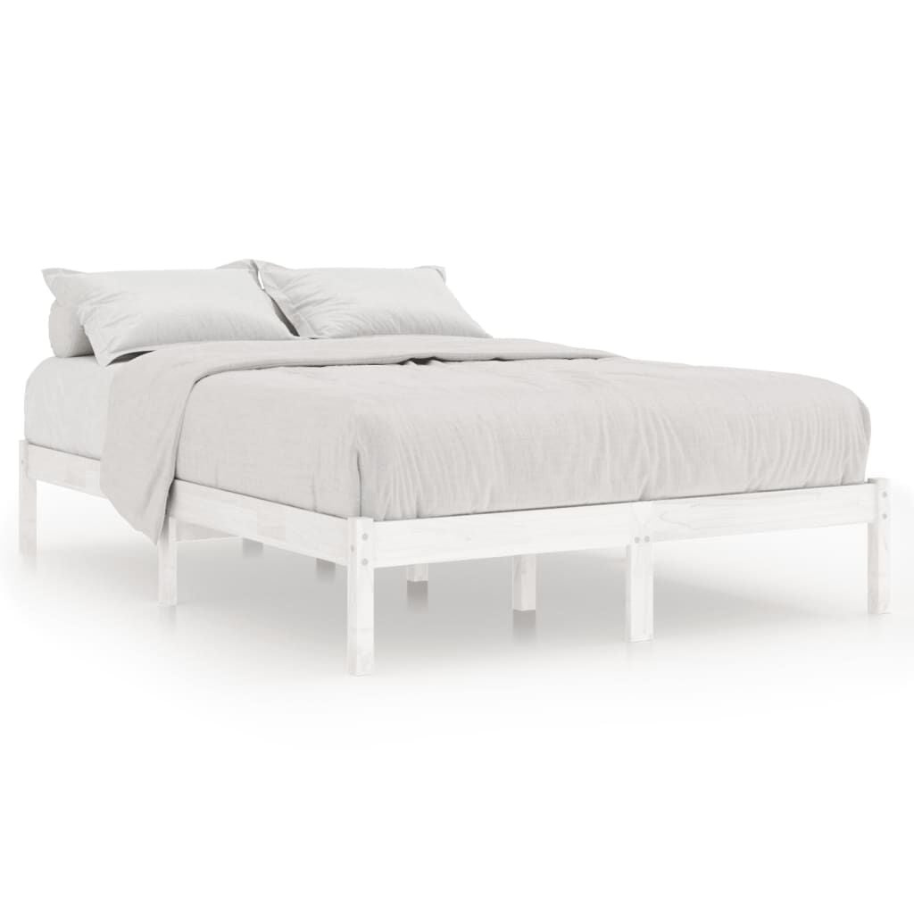 vidaXL Bedframe Grenenhout Wit 160x200 cm | 46% Korting