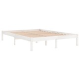 vidaXL Bedframe Grenenhout Wit 160x200 cm | 46% Korting
