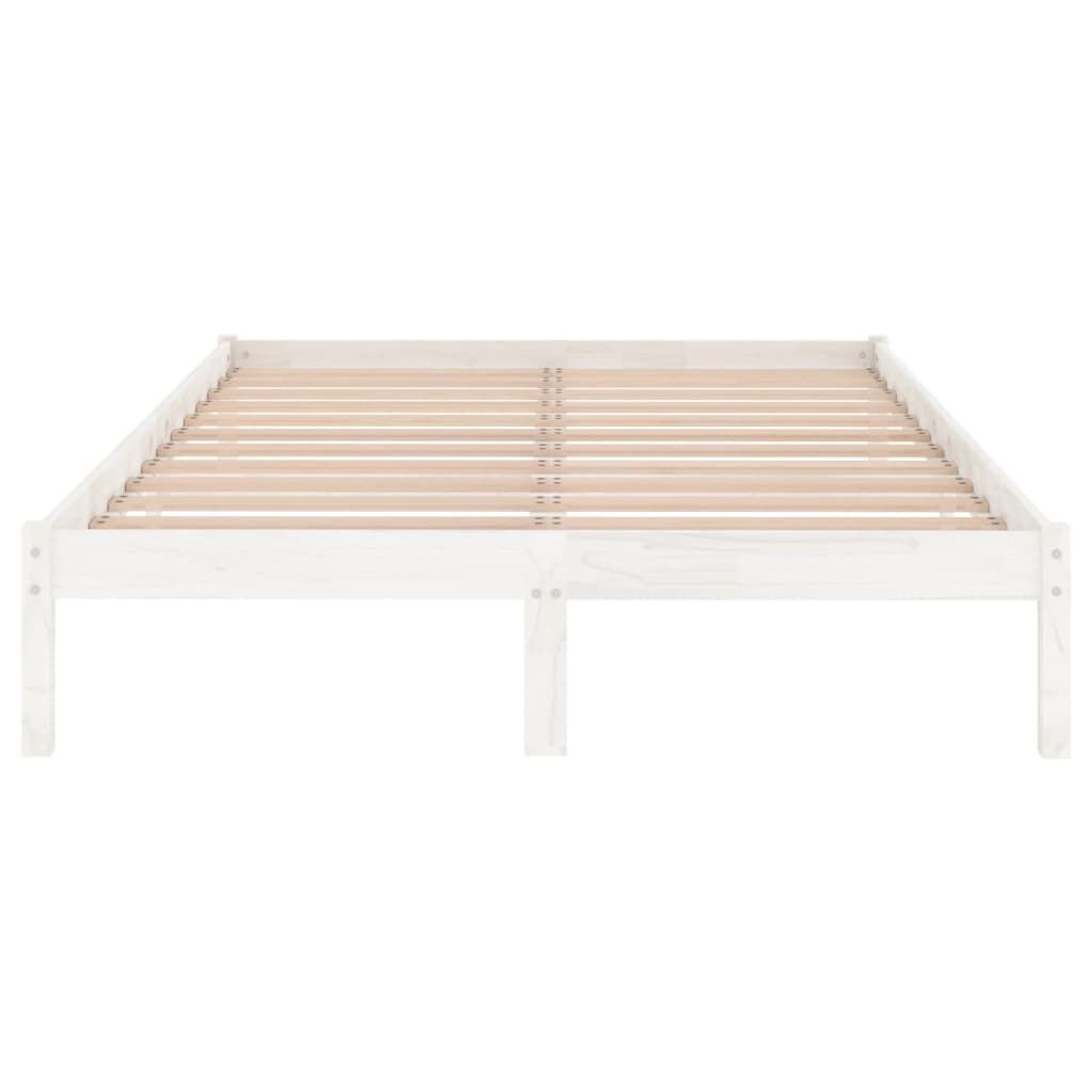 vidaXL Bedframe Grenenhout Wit 160x200 cm | 46% Korting