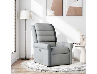 vidaXL Fauteuil Stoffen Verstelbaar Lichtgrijs - 70% Korting