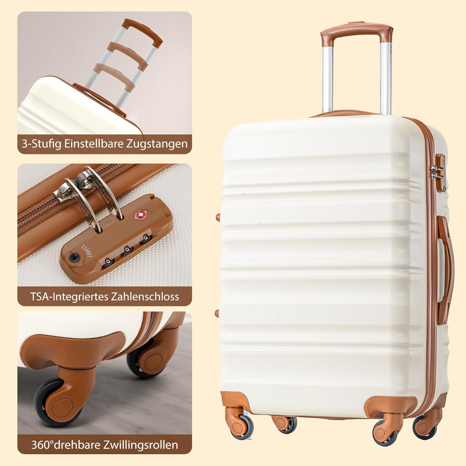 COOLIFE Harde Koffer Trolley - Handbagage Groen | 34% Korting