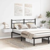 vidaXL Nachtkastjes 2 st zwevend 40x30x15cm bewerkt hout hoogglans wit