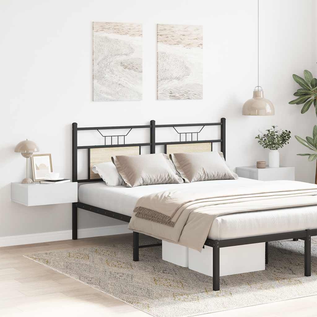 vidaXL Nachtkastjes 2 st zwevend 40x30x15cm bewerkt hout hoogglans wit