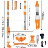 Zwembadzuiger met Accu, 3-in-1 Zwembadreiniger Draadloze, Zwembadstofzuiger met Telescopische Staaf, Handstofzuiger voor Kleine Zwembaden, Spa's, Bubbelbaden, 90-Minuten Looptijd, Oranje