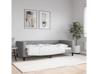 vidaXL Slaapbank 90x200 cm stof lichtgrijs