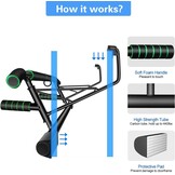 Optrekstang, deurkozijnen zonder schroeven, pull-up bar [tot 200 kg], incl. lussentrainer, deurrek draagvermogen, optrekdeur, voor pull-ups