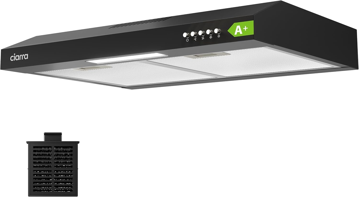 CIARRA Afzuigkap 60cm A+ Zwart - 47% Korting!