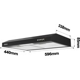CIARRA Afzuigkap 60cm A+ Zwart - 47% Korting!