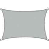 COOL AREA Zonnezeil Zonnescherm Rechthoekig 4x5m Waterdicht PES Wind- en UV-bescherming, Geschikt voor patio, tuin, terras, buiten, Kleur Zand