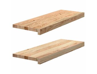 2x VidaXL Vensterbanken Massief Eikenhout - 70x25x2 cm - 59% Korting!