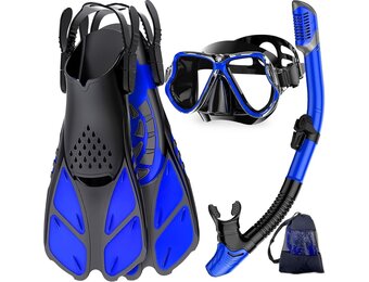 Zenoplige Snorkelset volwassenen met flippers - 43% korting!