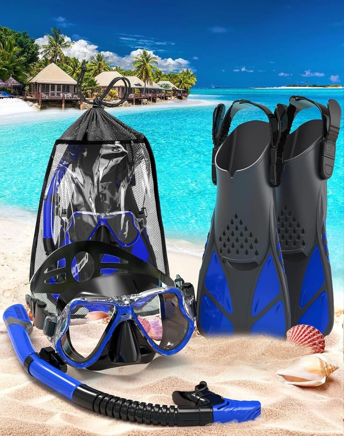 Zenoplige Snorkelset volwassenen met flippers - 43% korting!