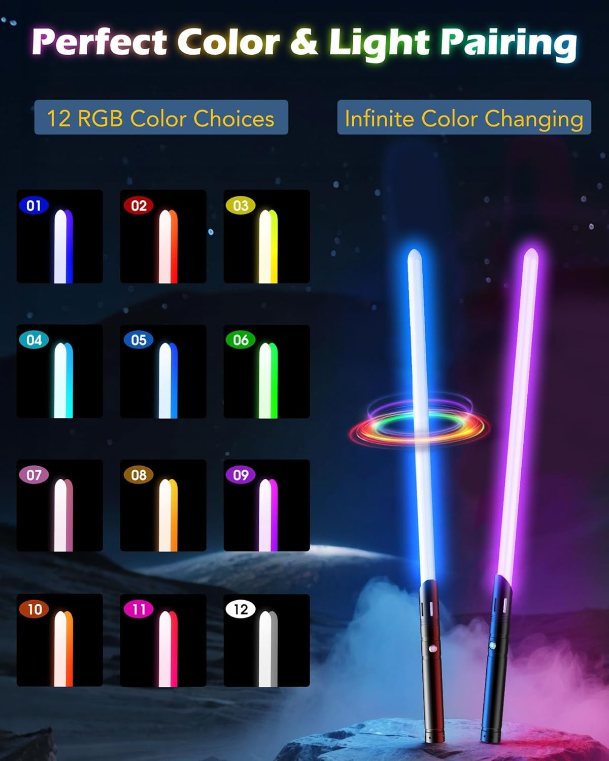 Dubbel Lichtzwaard RGB 2-Pack - 22% Korting