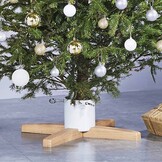 VidaXL Kerstboomstandaard (Wit/Bruin) - 55% Korting!